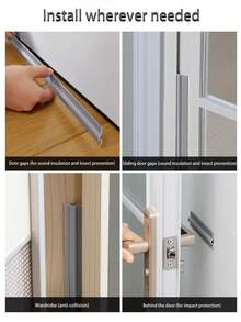 196.85 英寸自粘防水门窗密封条 - 防尘、防虫、隔音、防风、防雨塑料密封条，适用于家庭和办公室，易于安装，用于密封窗户、门底及其他门窗密封。 - 彩色 - 查看 7