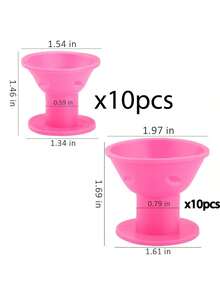 5件套免加热卷发器和缎面睡帽套装，包含免加热卷发发带、发爪夹、发圈和柔软睡帽，适合所有发质，长短发皆宜，打造自然卷发造型，居家美发配件。 - 彩色 - 查看 10