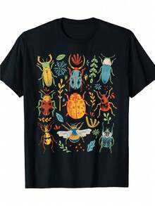 Insect Collection T-Shirt - Entomologist - 100% Cotton - 220g - Black - View 6