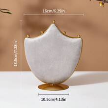 1pc Elegant Soft-Cushioned Beige Jewelry Holder With Sturdy Metal Base - Perfect For Vanity Countertop, Boutique Showcase, And Gift Giving, Stylish Clear Display For Necklaces, Earrings, And Bracelets, Enhance Your Home Decor And Organize Accessories Effortlessly, Ideal For Holiday Gifting And Special Occasions, Room Decor - Multicolor - View 19