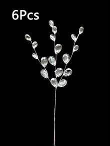 12/6/2 قطعة سلسلة قطرات مائية بلورية اصطناعية، أنيقة وعاطفية، مناسبة للمنزل والفندق والمكتب والزفاف وطاولة الطعام والحفلات والداخلي والخارجي وديكور الأزهار والأزهار الاصطناعية لديكور المنزل والأعياد والزهور العاطفية DIY منتجات حرفية - متعدد الألوان - مشاهدة 7