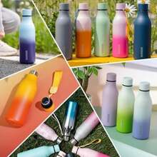 BJPKPK - Botellas de agua aisladas, botella de agua de metal de acero inoxidable de con correa, sin , termo a prueba de fugas, tazas, frascos, botella de agua reutilizable para deportes y(25 onzas Ocean Dream) - Multicolor - Ver 6