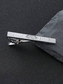 1pc Hot-Selling Men's Formal Luxury Tie Clip, Fashionable Colorful Business Gold & Silver Suit Accessory, Versatile Gemstone Inlaid Tie Clip For Evening Dress Suit Shirt, Elegant Gold & Silver Tie Clip Accessory, Cross-Border Men's Wholesale High-End Tie Clip, Business Formal Rhinestone Press-On Glossy & Matte Korean Style For Formal Meetings - Tie Clip - View 20