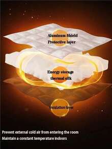 Thermal Insulated Curtains, Heat Blocking, Blackout, Winter Windproof, Waterproof, Sunshade, Soundproof, Double-Layer Thick Warm Curtains - Multicolor - View 6