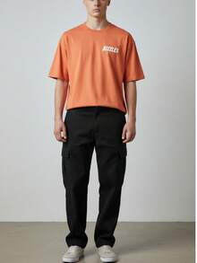 Calça Cargo Masculina Regular Confortável • Pronta Para Qualquer Ocasião-Preto Cargo - Preto - Visão 2