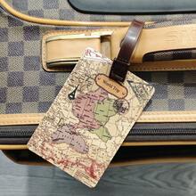Creative World Map Pattern Luggage Tag, High-Quality Travel Accessory, Luggage Tag, PU Leather Label, Boarding Pass, Name ID Tag With Privacy Cover, Portable Boarding Pass Suitcase Tag Card Holder Name Tag For Luggage Waterproof Airplane Vacation Travel Accessories Holiday Essential Summer Travel Essentials - Multicolor - View 6