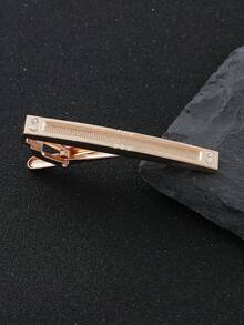 1pc Hot-Selling Men's Formal Luxury Tie Clip, Fashionable Colorful Business Gold & Silver Suit Accessory, Versatile Gemstone Inlaid Tie Clip For Evening Dress Suit Shirt, Elegant Gold & Silver Tie Clip Accessory, Cross-Border Men's Wholesale High-End Tie Clip, Business Formal Rhinestone Press-On Glossy & Matte Korean Style For Formal Meetings - Tie Clip - View 26