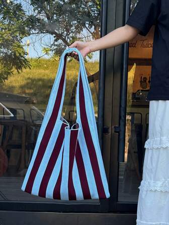 这款针织单肩包色彩鲜艳，经久耐用，轻便易携，大容量编织手提包，女士包袋，秋冬新款女包，最佳秋季单肩包，适合通勤、旅行、购物、学生返校等场合，大容量手提包，时尚新设计，完美搭配秋季服装，圣诞礼物佳选。