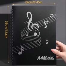 Teczka na nuty A4: 40-stronicowy pulpit na nuty fortepianowe, teczka na luźne kartki z papieru PP, przechowywanie nut, odpowiednia do nut fortepianowych - antyodblaskowa, wodoodporna, duża pojemność, idealna dla początkujących muzyków, chórów, zespołów i solistów, używana do przechowywania klipów muzycznych, teczki na dokumenty, artykuły do zajęć muzycznych, artykuły biurowe, artykuły do fortepianu, akcesoria muzyczne, akcesoria fortepianowe, akcesoria do występów, przechowywanie nut, dekoracje muzyczne, idealny wybór dla miłośników muzyki! - Wielokolorowe - Zobacz 2