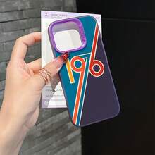 1976 Funda de Teléfono Diseño de Línea para iPhone 16 15 14 13 12 11 Pro Max X XR XS Max 8 7 Plus Cubierta Trasera Mate Antigolpes - Colores mixtos - Ver 2