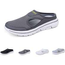 Meaboots Sandals, Meaboots Men's Comfort Breathable Support Sports Sandals, Meaboots Mens Orthopedic Slip on Sneakers - Gris + 46 - Ver 2