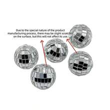 20pcs Mini Disco Balls - 70s Retro Silver Reflective Glass Hanging Decor, Suitable For Aesthetic Room Decoration, Wedding, Party, Christmas Holiday Decoration 1/10/33/48pcs - Clear - View 10
