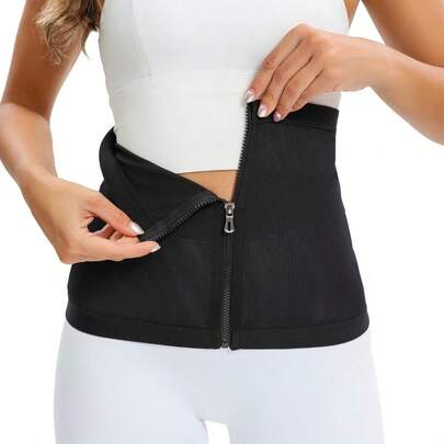 可调节腰带，拉链设计，适合运动和日常穿着，增强吸汗塑形效果，打造完美身形