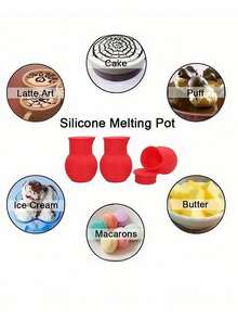1/2pcs Silicone Chocolate Melter, Microwave , Non-Stick & Heat Resistant, Suitable For Commercial Or Home Use - Multicolor - View 7