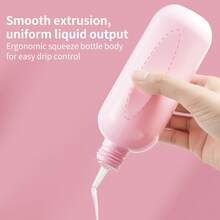 3Pcs Empty Plastic Bottle Squeezesable Liquid Dropper Refillable Bottle Nail Art Press Bottle 60/150/250ML Transparent Empty Bottle Nail Polish Remover Cleansing Water Alcohol Dispenser Pressure Dropper Bottle - Multicolor - View 3