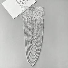 1 pieza Accesorio de cadena con flecos y lentejuelas brillantes para decoración de ropa DIY, adorno de vestido de noche, estilismo de vestuario para actuaciones en el escenario y atuendos de moda para fiestas de Año Nuevo 2025 - Multicolor - Ver 5