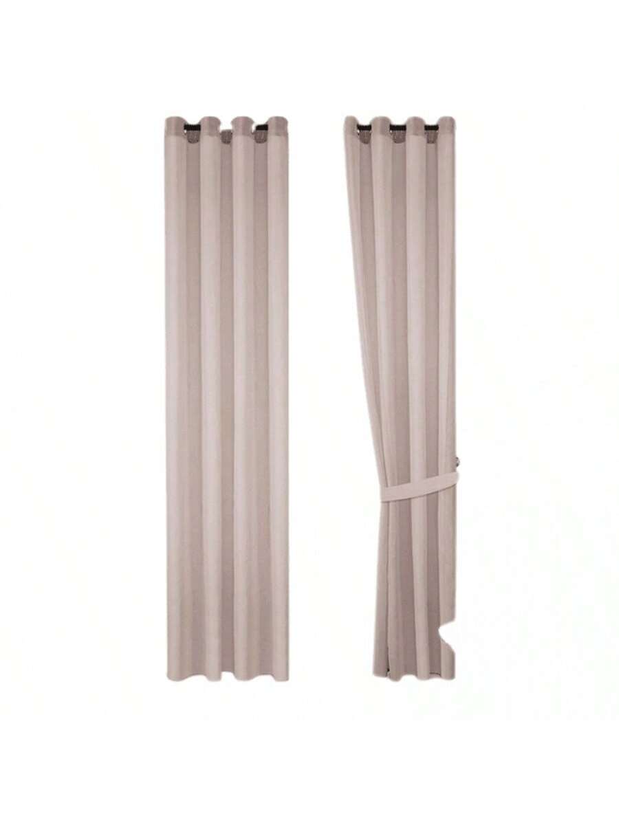 Cortinas transparentes Color Cafe Claro de alta durabilidad de 140cm*225cm, CORTINA 1 PZ