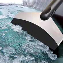 1pc Magic Snow Removal Tool Ice Scraper Frost Remover Snow Brush Windshield Car Window Scratch-Free Ice Breaker Shovel Cleaning Tool Car Winter Accessories For Car,Car Snow Brush & Snow Shovel Truck, SUV (Black),Car Interior Accessories,Car Accessories,Women's/Men's Car Accessories. - Multicolor - View 1