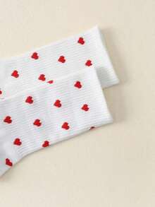 Heart Pattern Crew Socks, Fall Socks - Nhiều màu 2 - Xem 4