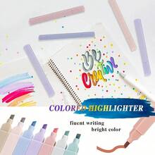 44PCS Stationery Set, Including A Large-Capacity Pencil Case, 6PCS 0.5mm Pink Gel Pens, 6-Piece Morandi 0.5mm Mechanical Pencils, 12-Color Gradient Colored Highlighters, Erasers, And Cute Office/Study Supplies. Back-To-School Season Gifts - 44PCS Stationery Set - View 5