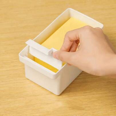 Caja de almacenamiento con tapa para cortador de queso y mantequilla, contenedor de mantenimiento fresco, herramienta para hornear, cocina, hogar
