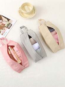 Túi đựng đồ lót, tất, mỹ phẩm cầm tay có thể gấp gọn 3 chiếc, túi đựng đồ du lịch - Nhiều màu - Xem 4