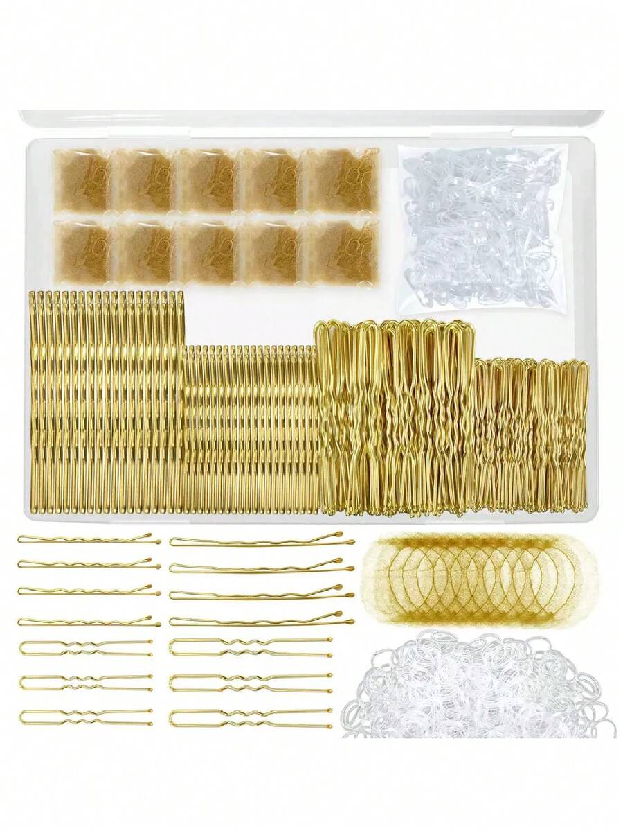 150 chiếc kẹp tóc phẳng đa năng, phù hợp với mọi kiểu tóc, phụ kiện - Bộ 510 món - Xem 1