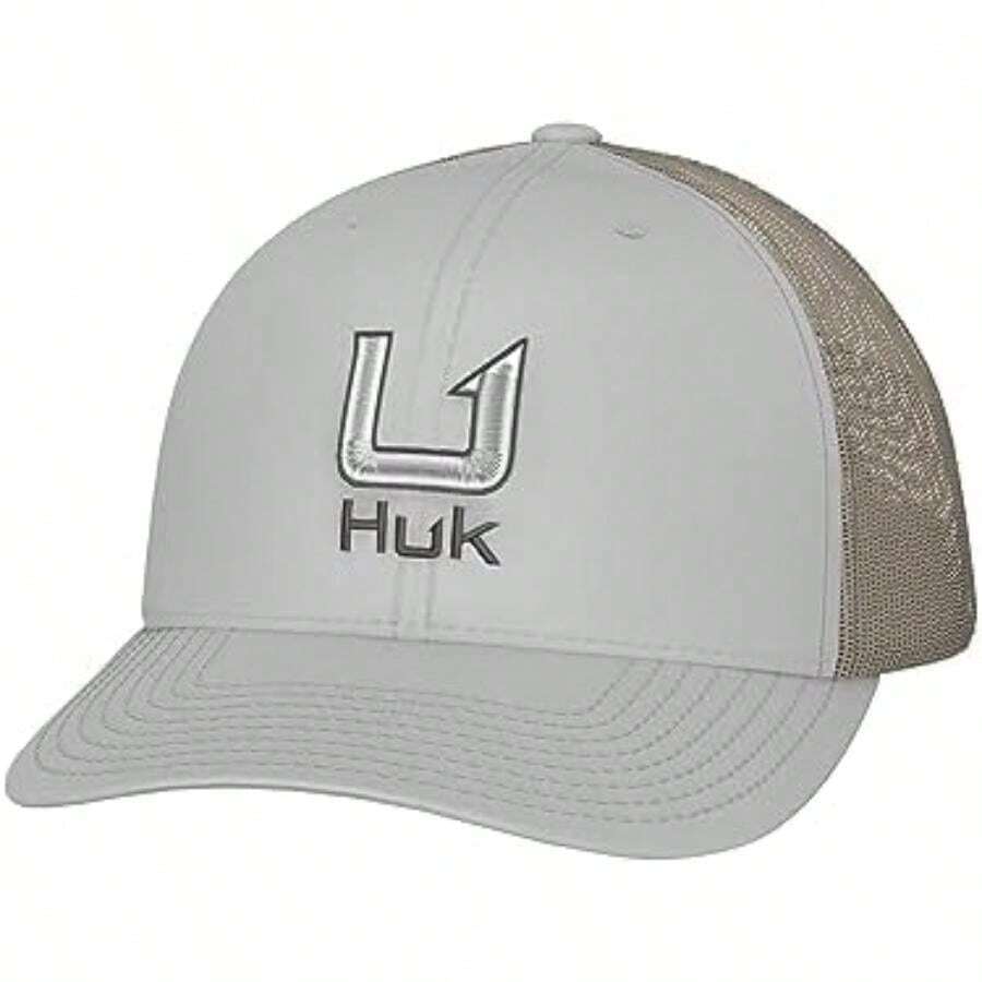 HUK Gorra de Camionero, Sombrero de Pesca antirreflejos para Hombre Gorra para Hombre(Púa rellena U - Niebla del puerto Talla Única) - Multicolor - Ver 1