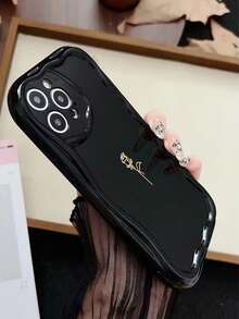 1个时尚奶油图案黑色手机壳，2个精致金色玫瑰手机壳套装，兼容 17、17 Pro、17 Pro Max、16、16 Pro、16 Pro Max、15、荣耀400/400 Pro/400 Lite、Spark 40、三星Galaxy A17、Galaxy A07