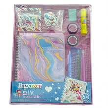 Kit de Diário DIY para Meninas de 8 a 14 Anos, Conjunto de Papelaria e Diário com Adesivos, Presentes de Aniversário para Meninas de 8, 9, 10, 11, 12, 13 e 14 Anos, Kit de Artesanato de Scrapbook, Ideia de Presente de Aniversário para Adolescentes - Dourado - Visão 7