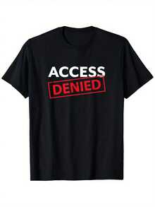 Camiseta Impresa Geek - Acceso Denegado - Negro - Ver 6