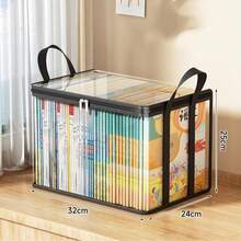Transparent PVC Storage Bag, Multi-Functional Organizer Box With Flip Cover And Viewing Window - Durable Rectangular Household Storage Container For Toys, Crafts, Books, School Supplies, Snacks - Perfect Gift For 11 Holiday Occasions