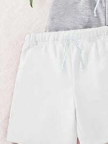 3pcs/Set Celana Pendek Olahraga Kasual Warna Polos untuk Anak Laki-laki. Dilengkapi dengan karet pinggang elastis dan desain tali serut palsu. Terbuat dari kain rajut yang lembut dan nyaman, cocok untuk aktivitas luar ruangan musim semi/musim panas, sekolah, bersepeda, jogging, gaya jalanan, pesta, dan berbagai acara. - MultiWarna - View 5