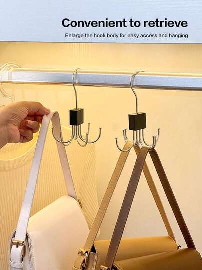 1 Stück Gürtelaufhänger mit 360 Grad Drehung, platzsparendes Kleiderschrank-Zubehör-Organizer für Gürtel, BHs, Tops, Krawatten, Schals, Taschen, schwarzer Aufhängehaken für Badezimmer, Schlafzimmer, Küche, Garten, Mehrzweck-Aufbewahrung für Büro, Balkon usw. Hochwertige Metall-Holz-Qualität. Zur Aufbewahrung in Schränken, Schubladen, Kleider, Hosen, Schuhe, Jeans, Röcke, T-Shirts, Einteiler usw.