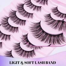 ELAE Natural Lashes Mink Natural Eyelashes False Eyelashes Natural Look False Lashes Wispy Eye Lashes Cat Eyelashes Fake Lashes - Criss Cross lashes - View 3