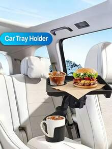 Adjustable Car Cup Holder With 360° Rotating Tray - ABS Plastic Beverage And Food Stand, Extendable Tabletop Drink Holder, Suitable For SUV, Truck - Heavy Duty Vehicle Interior Accessory, Holds Hot/Cold Drinks And Snacks, Compatible - Multicolor - View 7