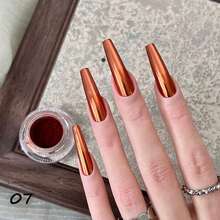 1 件装全息铬粉，闪亮亮片美甲粉，配双头眼影刷，适合美甲装饰