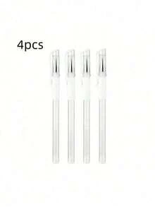 2/4/6/8pcs White Eyebrow Microblading Marker Pen, Skin Marker Pen, Permanent Makeup Tattoo Positioning Tool, Eyebrow Drawing Tool,Halloween Makeup,Tattoo - White - View 13