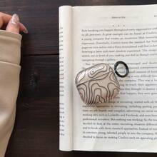 Wave Ripples Minimalist Black Line Earphone Case Compatible With Airpods Pro 3/2, Protective Cover Compatible With Apple Pro 3rd/2nd Generation Wireless Bluetooth Earphones, Anti-Fall, Transparent - Grey - View 3