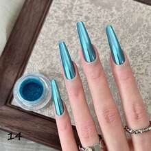 1 件装全息铬粉，闪亮亮片美甲粉，配双头眼影刷，适合美甲装饰