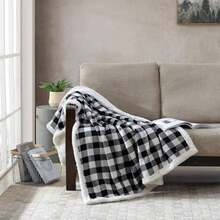 Eddie Bauer Cabin Plaid Throw, Black(Manta) - Multicolor - Ver 2