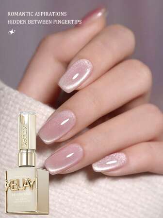 XEIJAYI 1 st 15 ml rosa kattögongel, semi-permanent nagellack, UV LED, nagelsalong, gör-det-själv-nagelgel