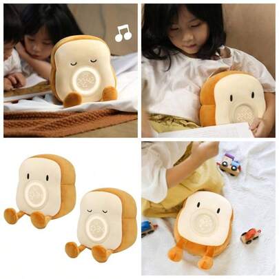 Lindo reloj despertador con forma de felpa para dormitorio, alarma vibratoria de dibujos animados, digital, electrnico, desmontable, con fecha de temperatura