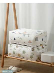 Large-Capacity Foldable Storage Bag – Boasting 360° Wide Opening For Easy Loading/Unloading, Fully Washable Material (Reusable), Foldable Design For Easy Storage & Space-Saving When Not In Use – Perfect For Organizing Bedding, Clothing, Toys, Or Seasonal Items For Homeowners, Renters, Busy Parents, And Small-Space Dwellers Needing A Neat, Durable Solution To Transform Messy Areas Into Tidy Spaces Effortlessly - Multicolor - View 2