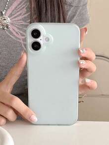 Colors Ultra Thin Matte Clear Phone Case Compatible With IPhone 17 16 15 14 Pro Max Plus 12 13 11 Soft Translucent Shockproof Slim Skin TPU Back Cover - Frosted Blue - View 3