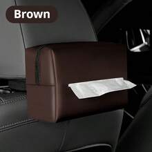 真皮车载纸巾盒，悬挂式纸巾架，适用于汽车座椅靠背、扶手箱，车内储物配件 - 均碼 - 查看 15