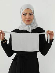 1pc Women's Long Veil, Double Layer Design Suitable For Covering Face During Eating, Fashionable, Casual, Elegant, Muslim, All Season, Convenient Hijab Face Mask, Variety Of Styles Suitable For Most People, Headscarf Suitable For Muslim Daily Gatherings And Outings - Veil - View 5