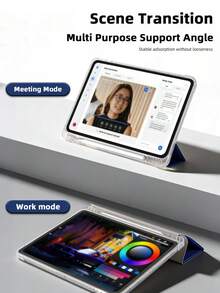 定制文字平板保护套，纯海军蓝，适用于 iPad Mini 4/Mini 5/Mini 6/Mini 7、iPad A16 2025、iPad Air 11/13 M2 M3、iPad Pro 11/13 M4 2024、iPad Air 4/5/10 代 10.9 英寸、iPad Pro 11/9/8/7 代 10.2 英寸、iPad Pro 4/5/6 代 A8 等型号。支持定制文字，三折支架设计，内置笔槽，软边全包覆，简约休闲经典 TPU 软壳 iPad 翻盖保护套。注：最终字体样式以实物为准，可能存在轻微色差。 - 寶藍色 - 查看 6