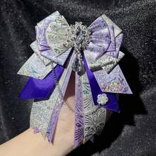 1 pieza Broche decorativo lindo con lazo de strass láser, puede decorar mochilas, rosa de múltiples capas tejida a mano DIY producto terminado, accesorio de disfraz de animación, bastón de ánimo de fanáticos de idol - Multicolor - Ver 8