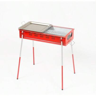 日本製 バーベキュー BBQ 煙が少ない 少煙バーベキューコンロ650 鉄板付き 5~7人用 CB-650S